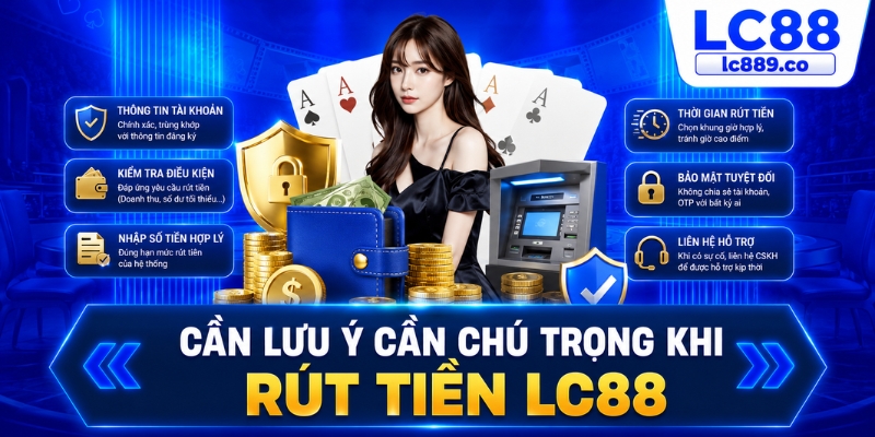 Cần lưu ý cần chú trọng khi Rút tiền LC88